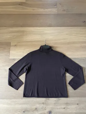 Charter Club Extra Fine Italian Merino Wool Turtleneck Sweater Vintage Size XL thumbnail 4