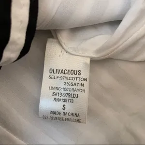 Olivaceous black white strapless ruffle dress smal thumbnail 6