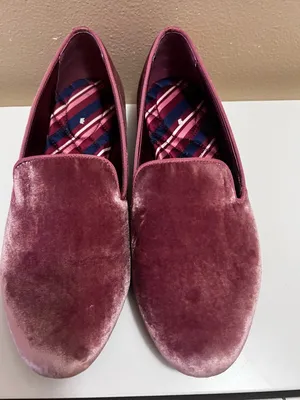 Birdies The Starling Velvet Slippers – Mauve Rose – Size 8.5 thumbnail 1