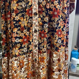 BiBi Floral mini dress, flutter sleeves, button thumbnail 8