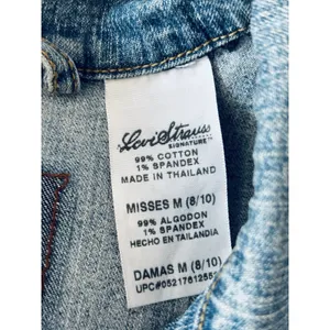 Levi's Levi Strauss Signature Women's Blue Denim Jacket Size Medium 8/10 Pockets thumbnail 4