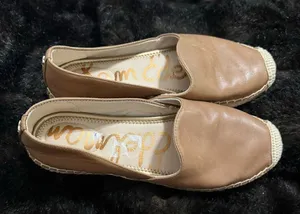 Sam Edelman - Khloe Leather Slip-On Espadrilles Latte Women's Size US 8.5 thumbnail 1