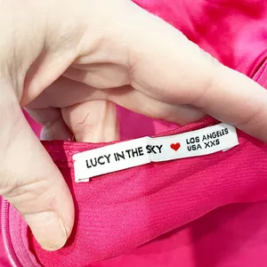Lucy In The Sky Plunge Tie Back Ruffle Slit Satin Maxi Dress Gown Pink XXS thumbnail 3