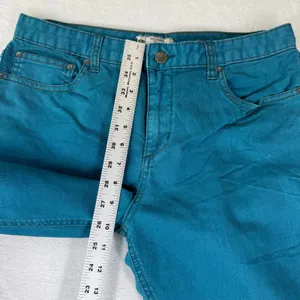 Free People 30 Teal Blue Skinny Leg Colored Denim‎ Stretch Jeans 61855-16515125 thumbnail 5