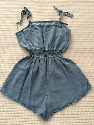 Forever 21 Blue Denim Romper Size S thumbnail 2