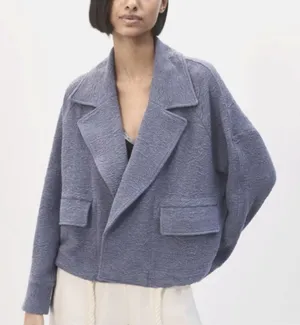 Anthropologie French Mauve • Blazer • Flap Pockets • Small • Textured Fabric thumbnail 1