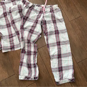 Victoria's Secret Dreamer Flannel 2 pc Pajama Set Multi Plaid sz XS thumbnail 5