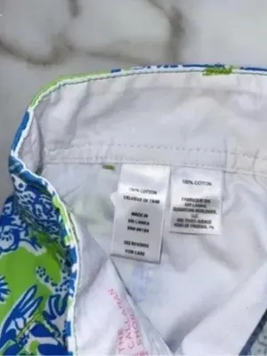Lilly Pulitzer The Callahan Shorts in Limeade Floral Coral Patriot Shorts thumbnail 6