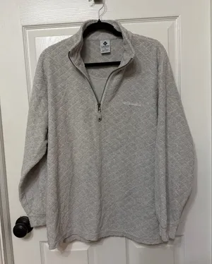 Columbia quilted textured 1/4 zip pullover‎ women’s XL grey thumbnail 1