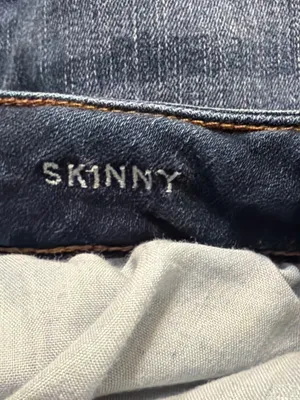 American Eagle Skinny Jeans Next Level Stretch Blue Denim Size 6 Short thumbnail 5