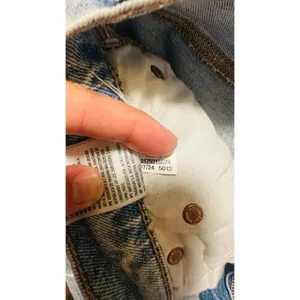 AMERICAN EAGLE Skylight Blue Strigid Ripped Knee High-Waisted Stovepipe Jeans thumbnail 15