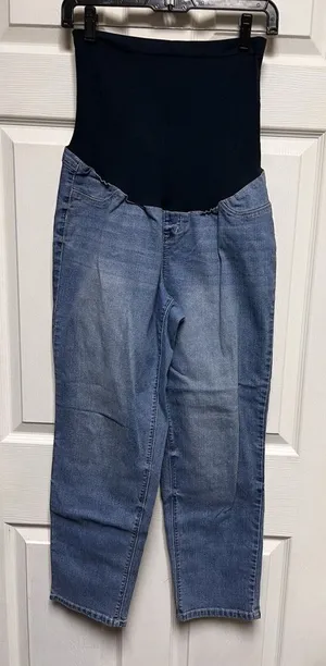 1822 Denim Maternity Pull‎ On Jeans Womens Size 14 32 Light Wash Denim CTDc thumbnail 1
