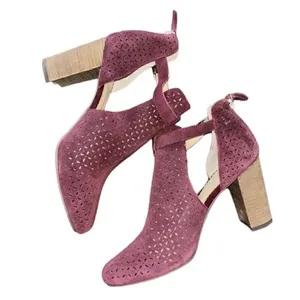 Crown Ivy Perforated Leather Burgundy Bootie(Size 9M) thumbnail 3