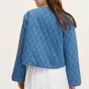 kate spade new york x Target Medium Blue Quilted Denim Jacket - Large thumbnail 2