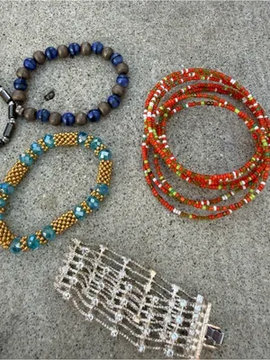 Jewelry Lot Bracelets Earrings Rock Charm Boho Vibes Costume Festival thumbnail 3