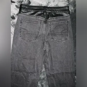 American Eagle Vegan Leather Ankle Straight Jean Size 4 Short New with tags thumbnail 14