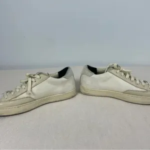 P448 Cream Low Top John Yeti‎ Fur Lace Up Distressed Sneaker thumbnail 11
