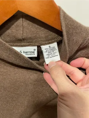 Cute 90s clssic nutmeg brown cotton stretch mock neck top normcore basics thumbnail 4