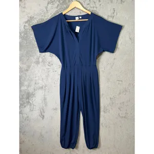 GAP Navy Kimono Sleeve Jumpsuit Relaxed Draped Fit Minimalist‎ Chic Size XS New thumbnail 2