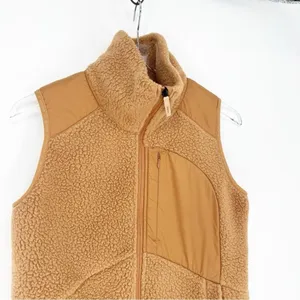 Indyeva Cordero Full Zip Sherpa‎ Vest Women's Size M Tan Gorpcore thumbnail 4