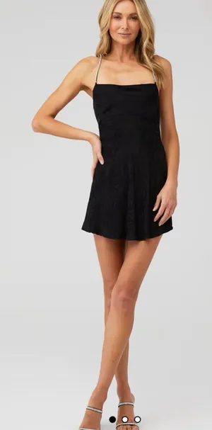 For Love & Lemons Gabrielle Women’s Black Mini Dress S‎ $185 thumbnail 1