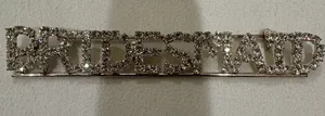 Crystal 'BRIDESMAID’- Broach-Silver Rhinestone Bridal Accessory thumbnail 1