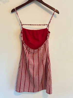 RSQ  Red Gingham Corset Mini Sundress thumbnail 3