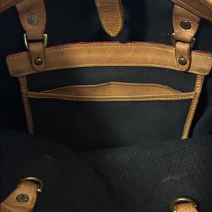 Dooney & Bourke Cabriolet Bucket Shoulder Bag Black w/ Brown Leather Trim thumbnail 8