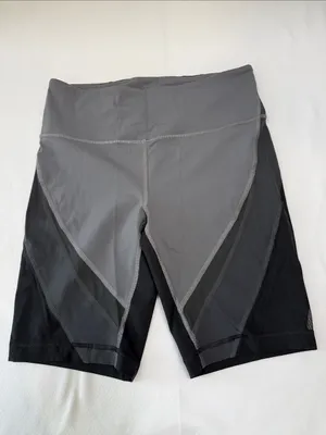 lululemon athletica Two-Tone Gray & Black High-Rise Bike Shorts thumbnail 2
