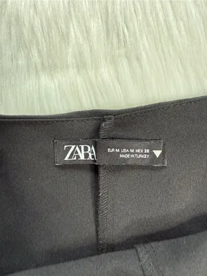 Zara Black Faux Wrap Mini Skort thumbnail 3