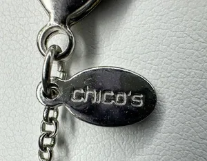 Chico's Cluster Beaded Pendant Silver Tone Long Necklace ✨ thumbnail 12
