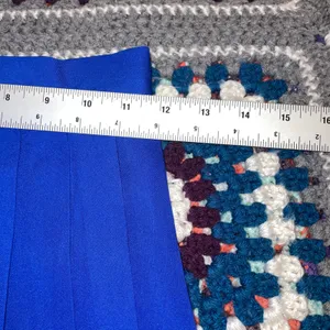 Womens Royal Blue Pleated Mini Skirt A-Line Preppy Tennis Y2K Schoolcore XS thumbnail 7