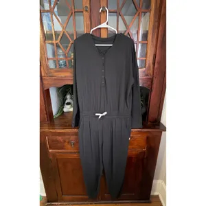Vuori Womens Performance Henley Jumper Black VW478 Long Sleeve Jumpsuit‎ L thumbnail 2