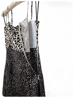 Lulus Women’s Being Bold Leopard Print Satin Midi Slip Dress Size Small thumbnail 12