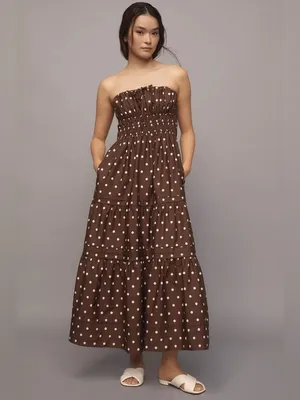 Free People Anthropologie Somerset Strapless Maxi Dress thumbnail 3