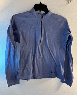 Patagonia R1 Regulator Quarter Zip Pullover Womens Small Purple Grid Fleece USA thumbnail 1