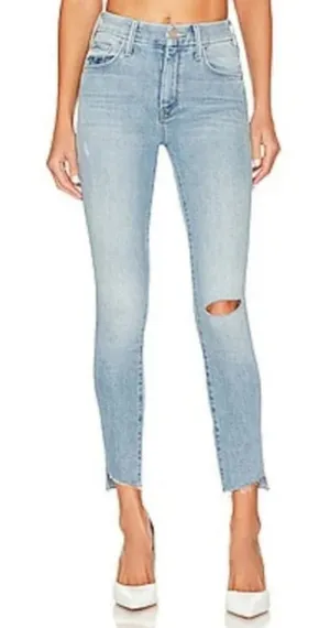 MOTHER‎ The Looker Step Ankle Fray Jeans Despite Differences Denim Blue 27 thumbnail 1