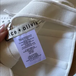 Alice + Olivia Cream Corset Top thumbnail 4