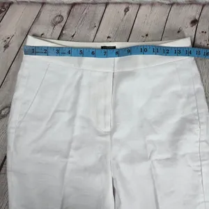 J. Crew Kate straight-leg pant in stretch linen blend White 2 BF407‎ NIB thumbnail 7