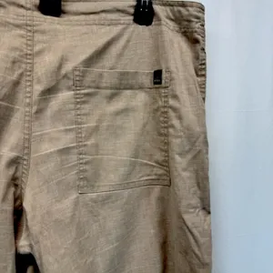 Prana Breathe Women's Drawstring Pants L Tan Lightweight Hemp Blend Wide Leg thumbnail 8