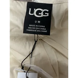 UGG Sun Shirt Jacket ButtonUp‎ Unisex Medium Pink Tan Cozy Chunky Oversized New thumbnail 9