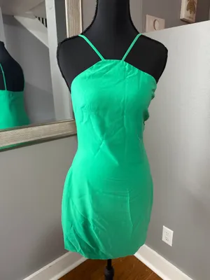 Lovers & Friends Cindy Mini Dress Kelly Green Size XS thumbnail 3