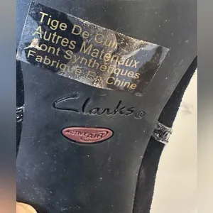 Clarks Artisan Black Suede and Patent Leather Heeled Shoes Classic Size 8 thumbnail 12