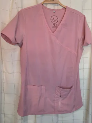 Crush Scrub Top Pink thumbnail 1