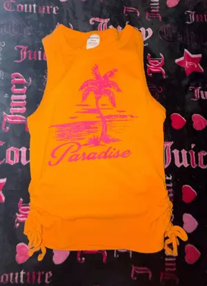 No Boundaries Paradise ruched tank top thumbnail 1