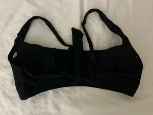 Aerie Bikini Top Black Tie Swim Large thumbnail 2