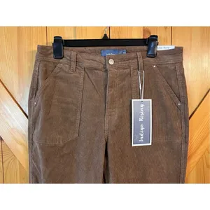 Indigo Rising Corduroy Brown High Rise Pants Flare Bootcut Retro Size 13/31 nwt thumbnail 3