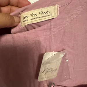 We The Free Mauve Short Sleeve Blouse thumbnail 2