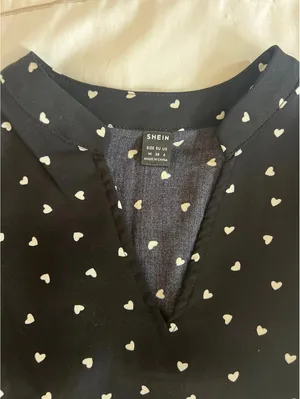 Size M like new Black Heart Polka Dot Dress thumbnail 2