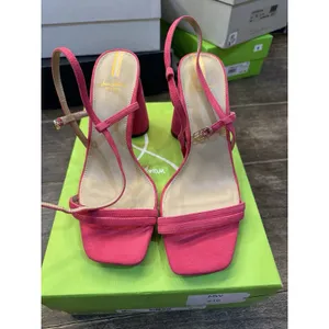 Sam Edelman Kit Dahlia Pink Square Toe Slingback Cylindrical Block Heel Sandals‎ thumbnail 2